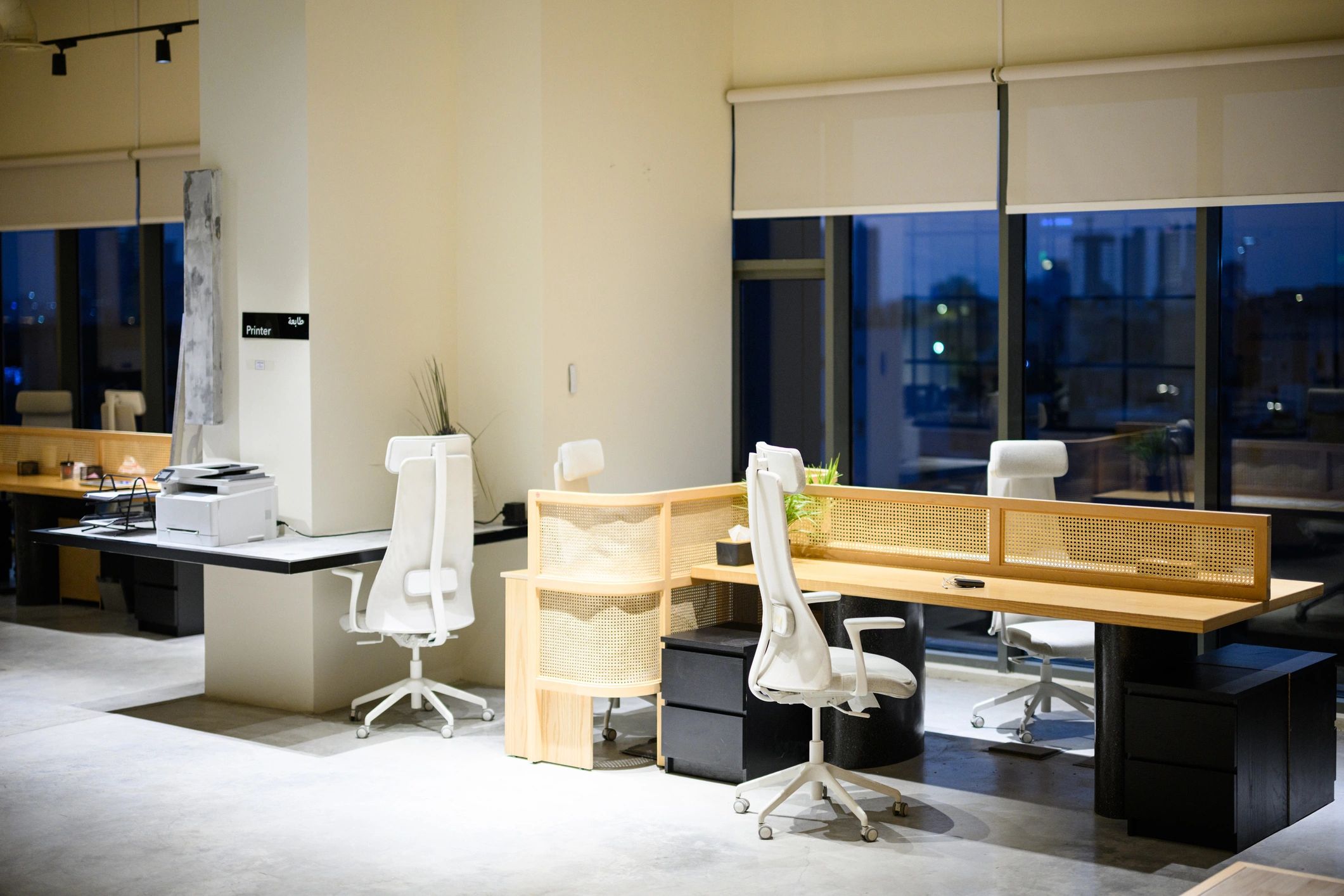 Modern office interior symbolizing secure business operations and client communications