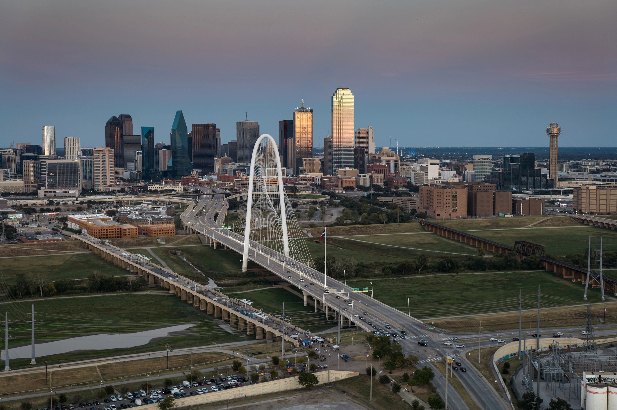 Residential development community in Texas from above